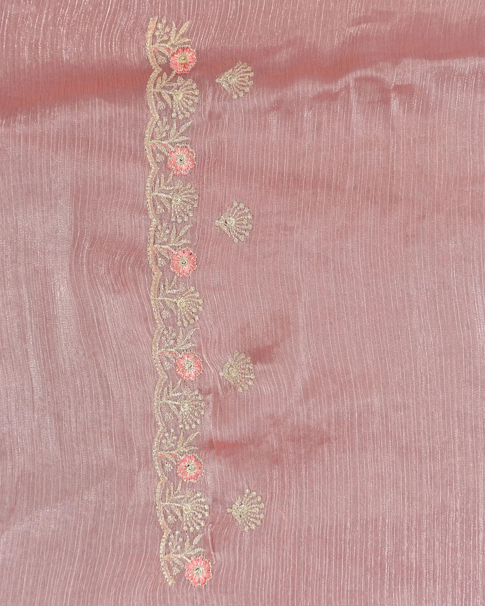 SC3550 - Fendy crush saree with premium embroidery and Jharkhand stone work