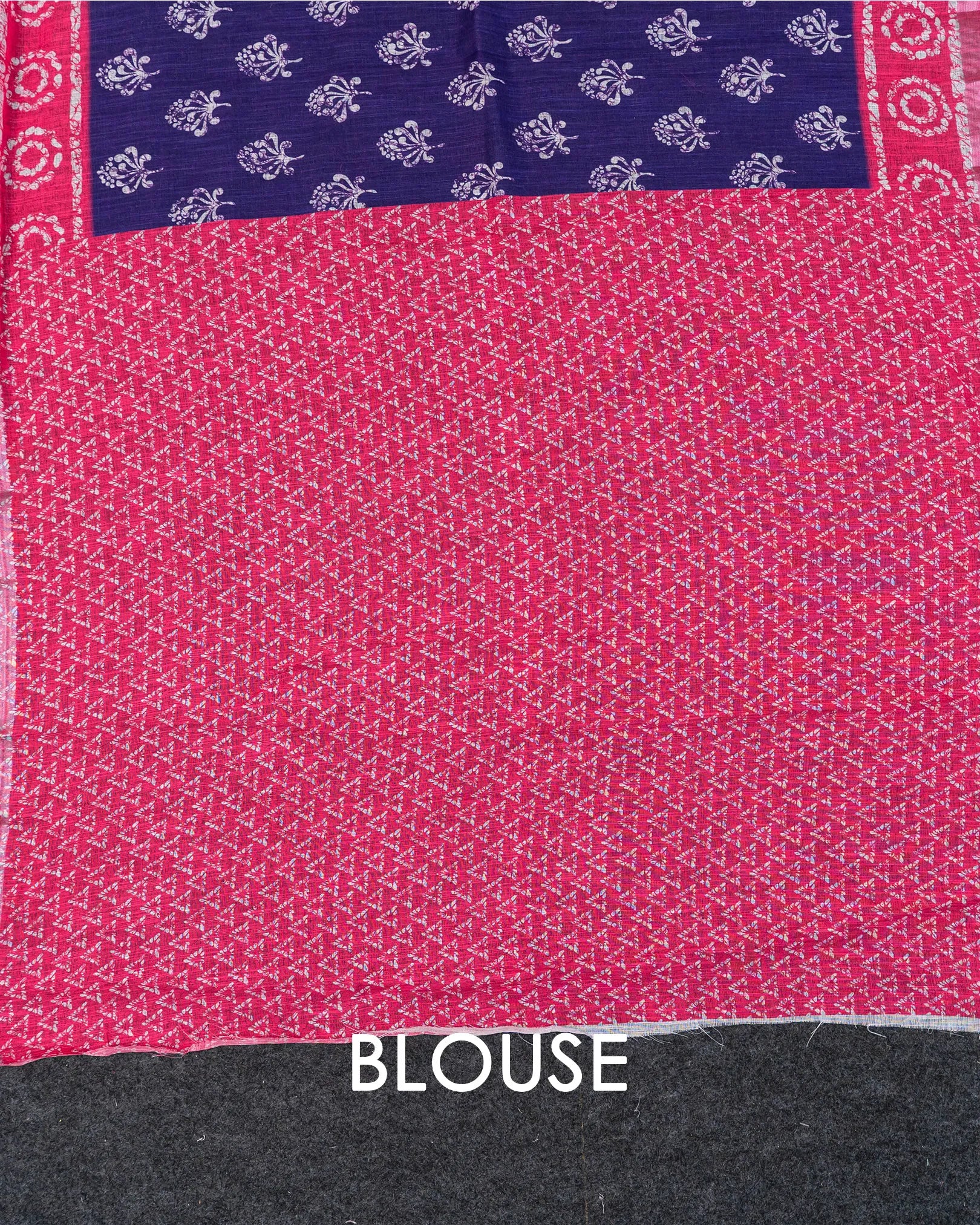 SC4350 - Linen With Bandhini Print And Border Stone