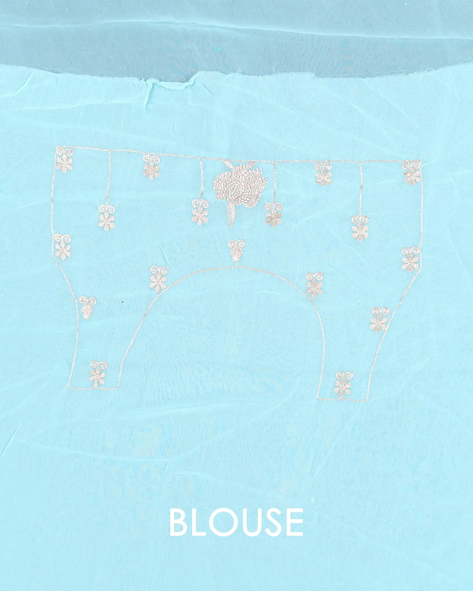 SC3994 - Georgette With Embroidery And Handwork Stone