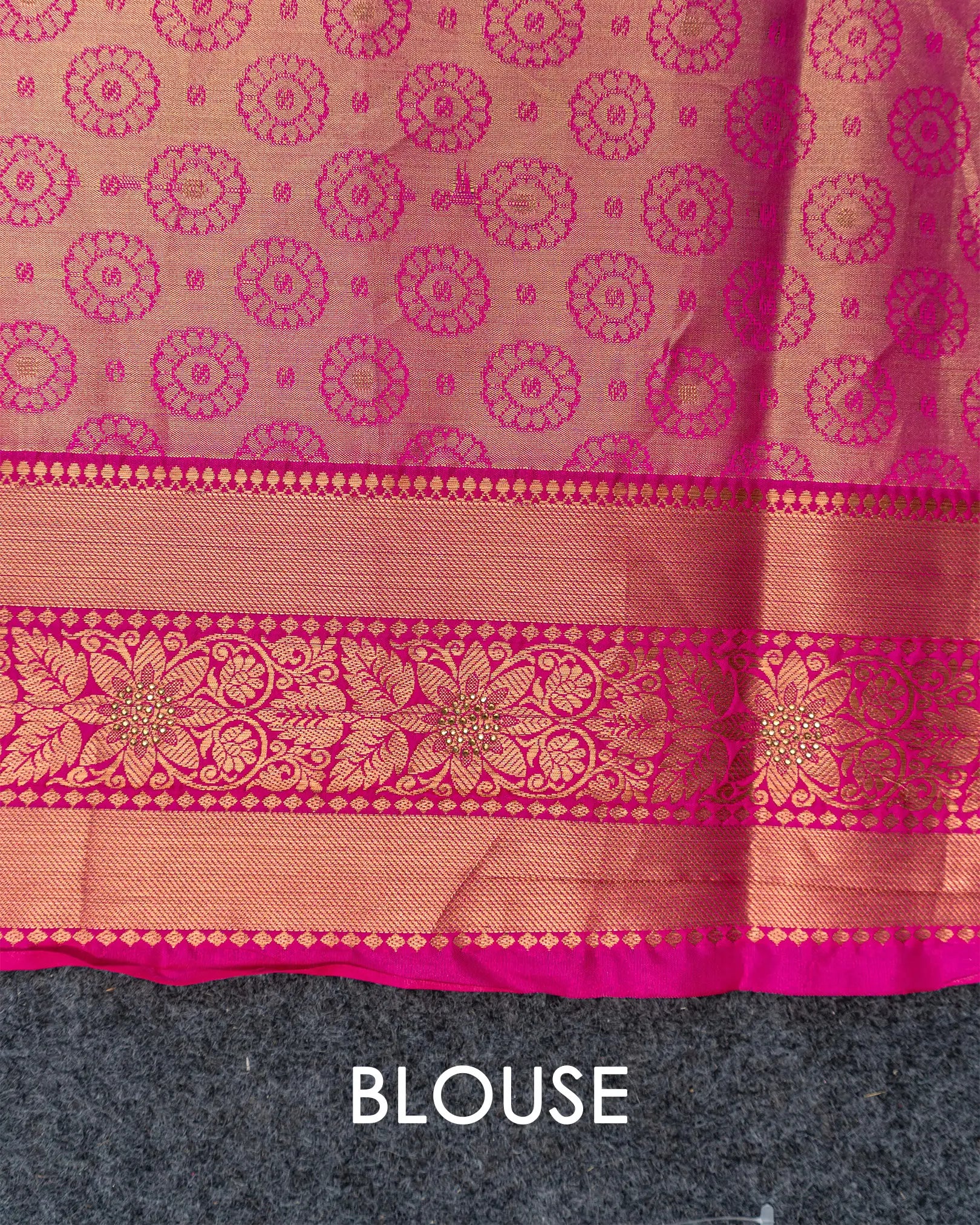 SC4361 - Tissue Saree Mirror With Stone