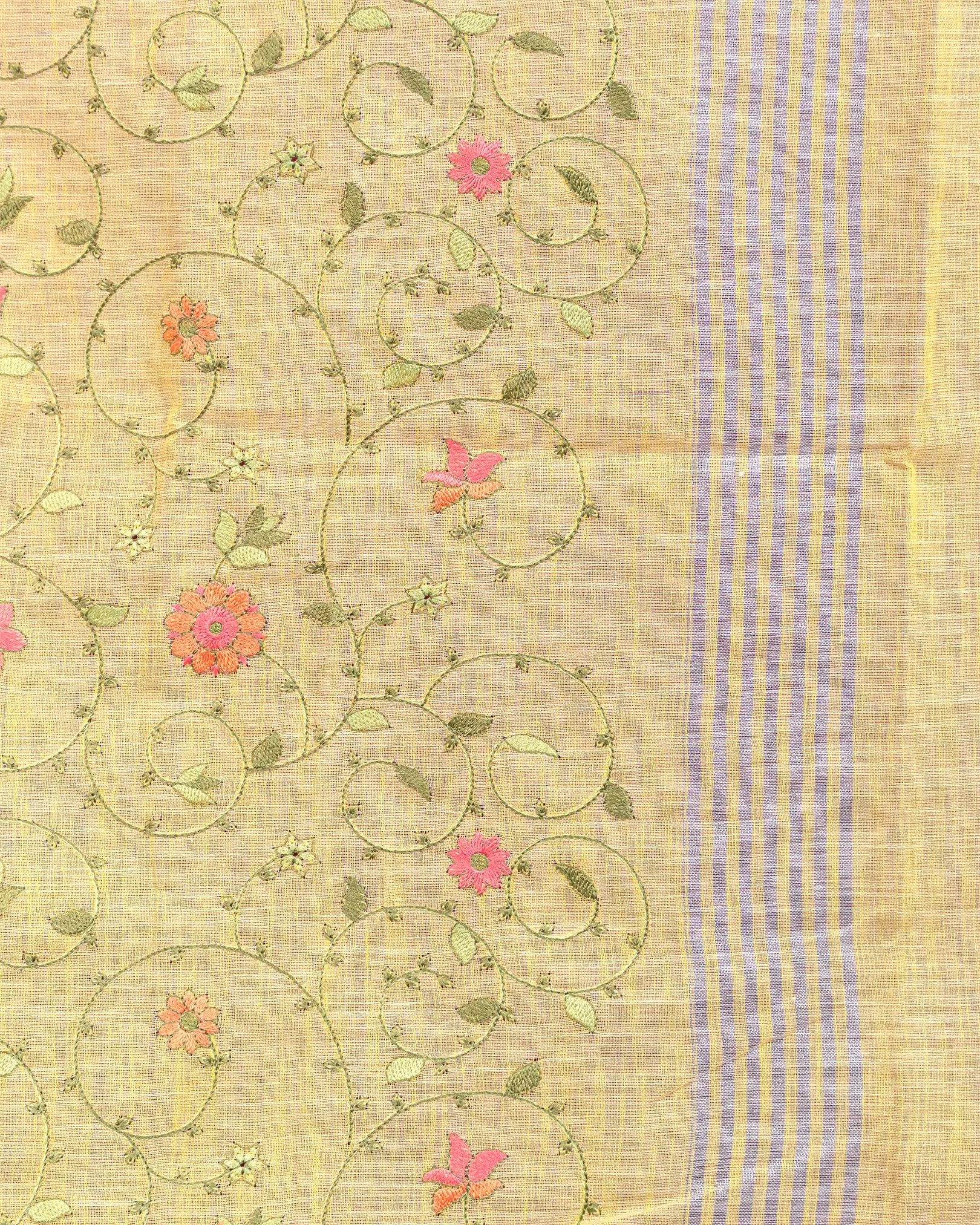 SC3298 - Linen Cotton With Full Body Embroidery