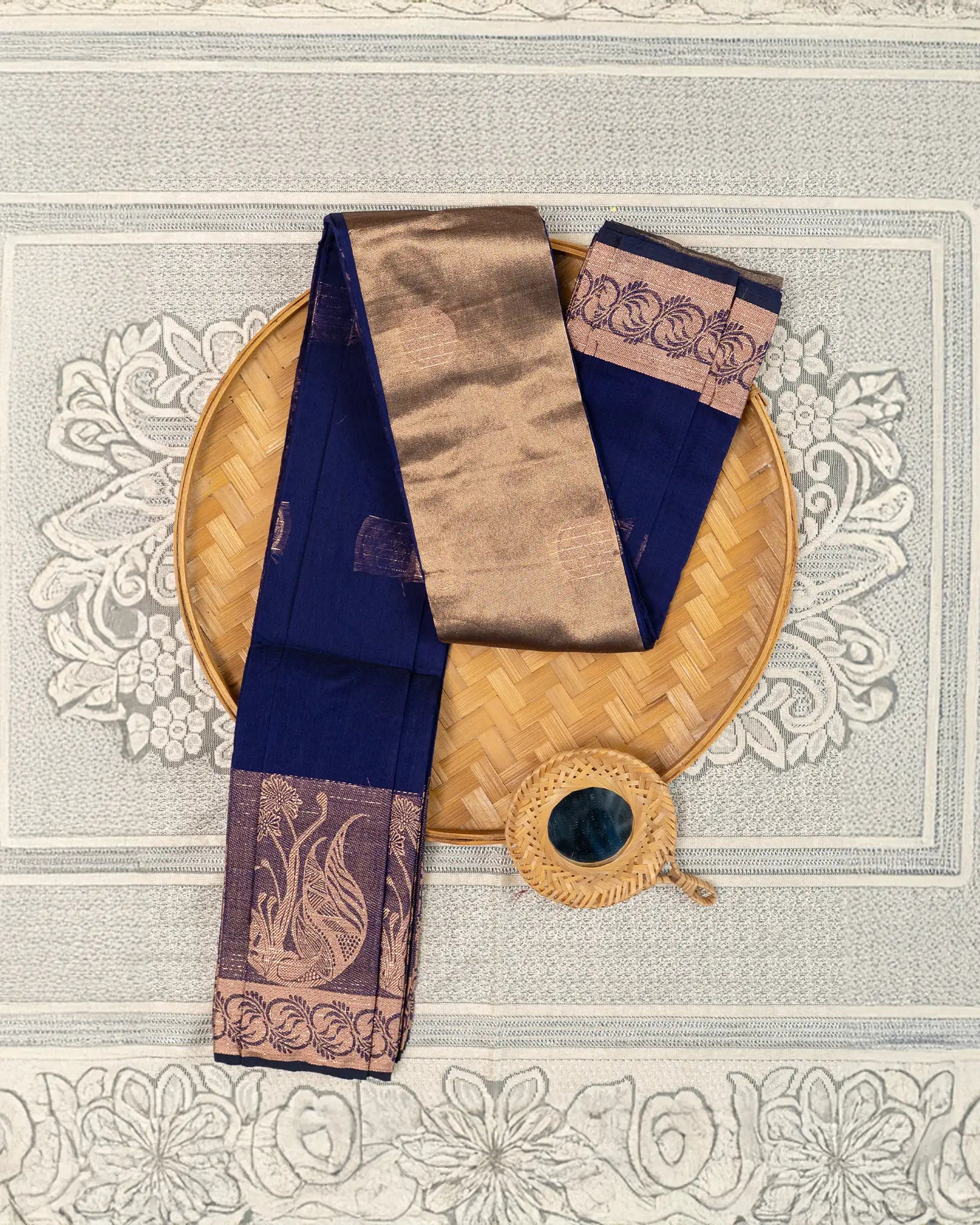 SC3190 - Cotton Saree with Tissue Pallu