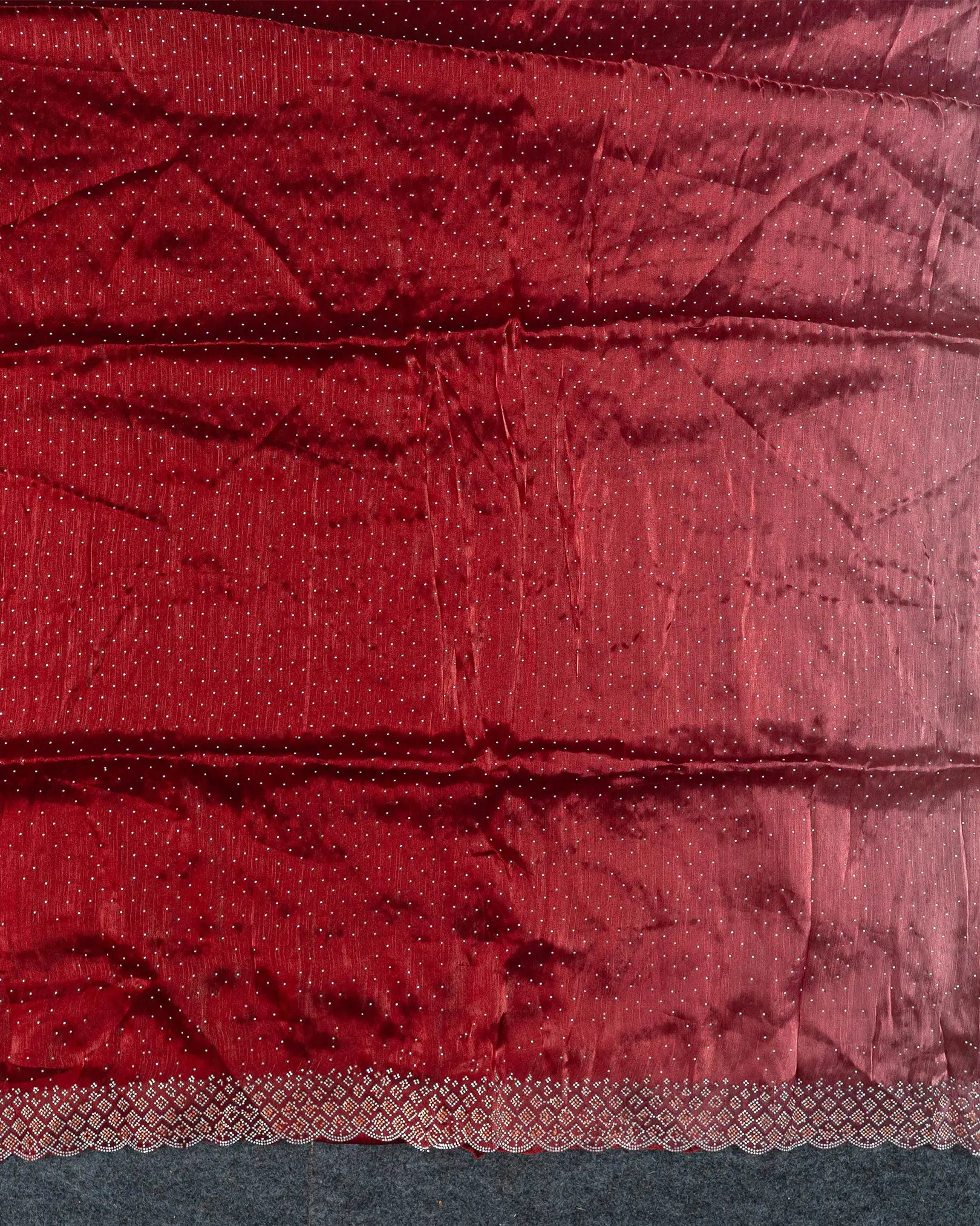 SC2914 - Dual Tone Fendy Saree with Silver & Dual Stone Work