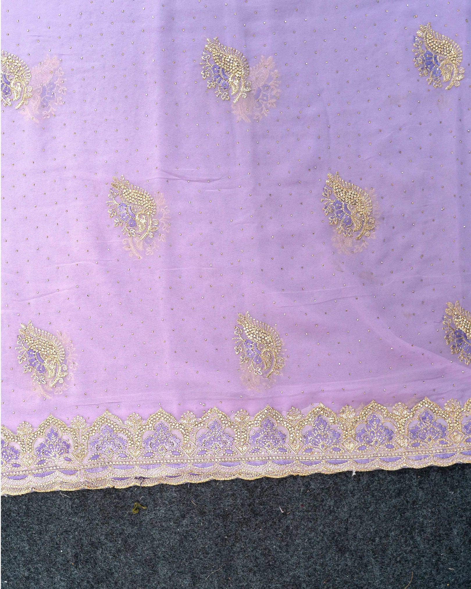 SC3991 - Georgette Saree With Premium Stone And Embroidery