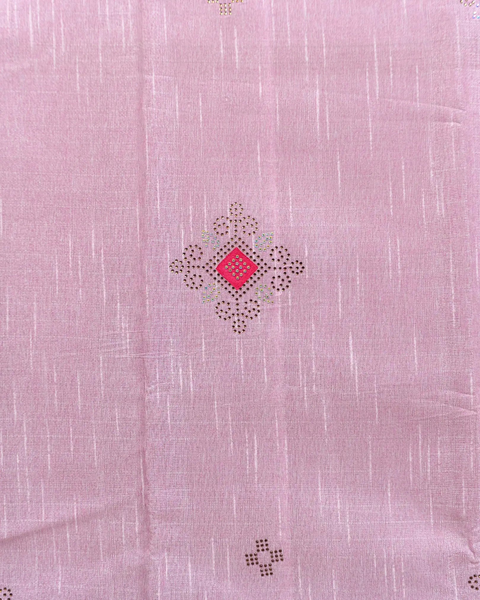 SC3412 - Linen Saree With Multi Stone
