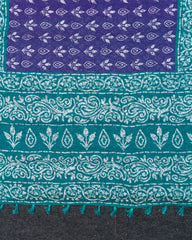 SC4350 - Linen Bandhini Print With Border Stone