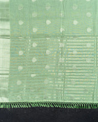 SC4362 - Linen Saree With Silver Butta