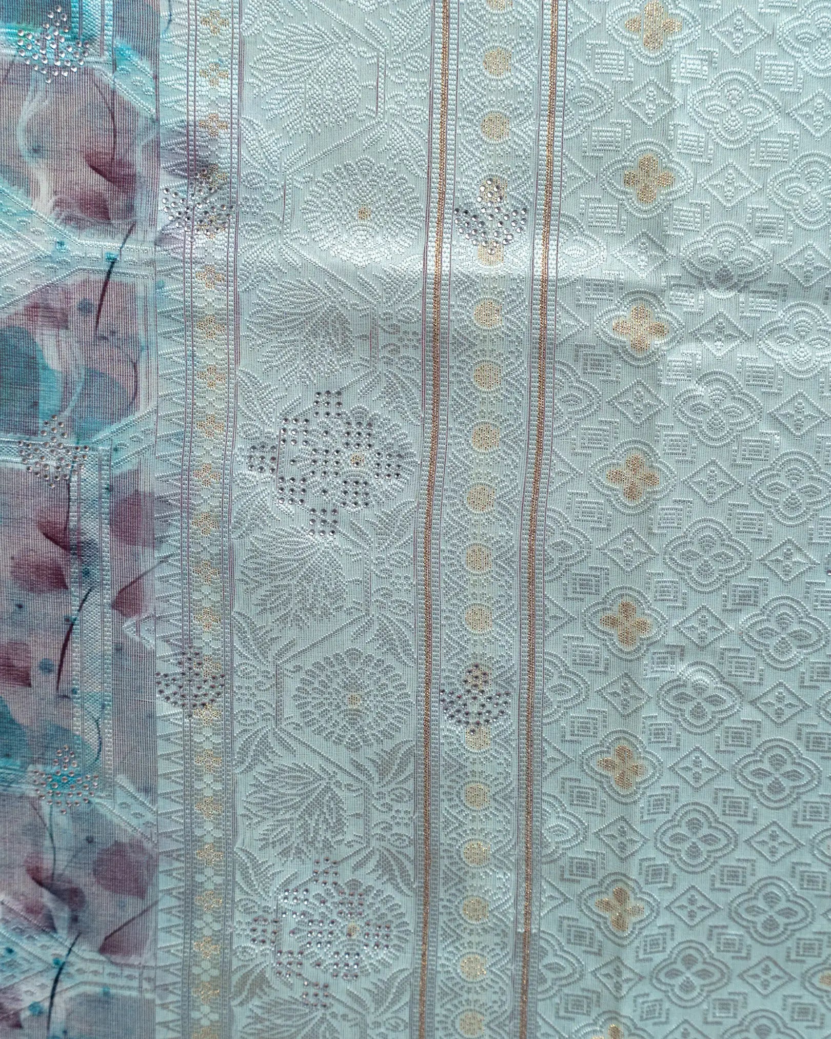 SC3496 - Cotton Brasso With Silver Stone