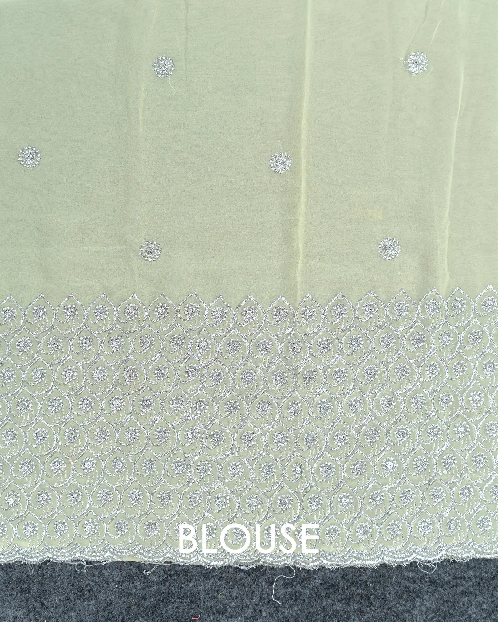 SC3997 - Georgette With Silver Embroidery And Sparkling Stone