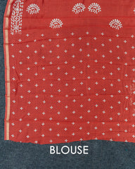 SC1519 - Tussar Silk Saree With Bandhani Print