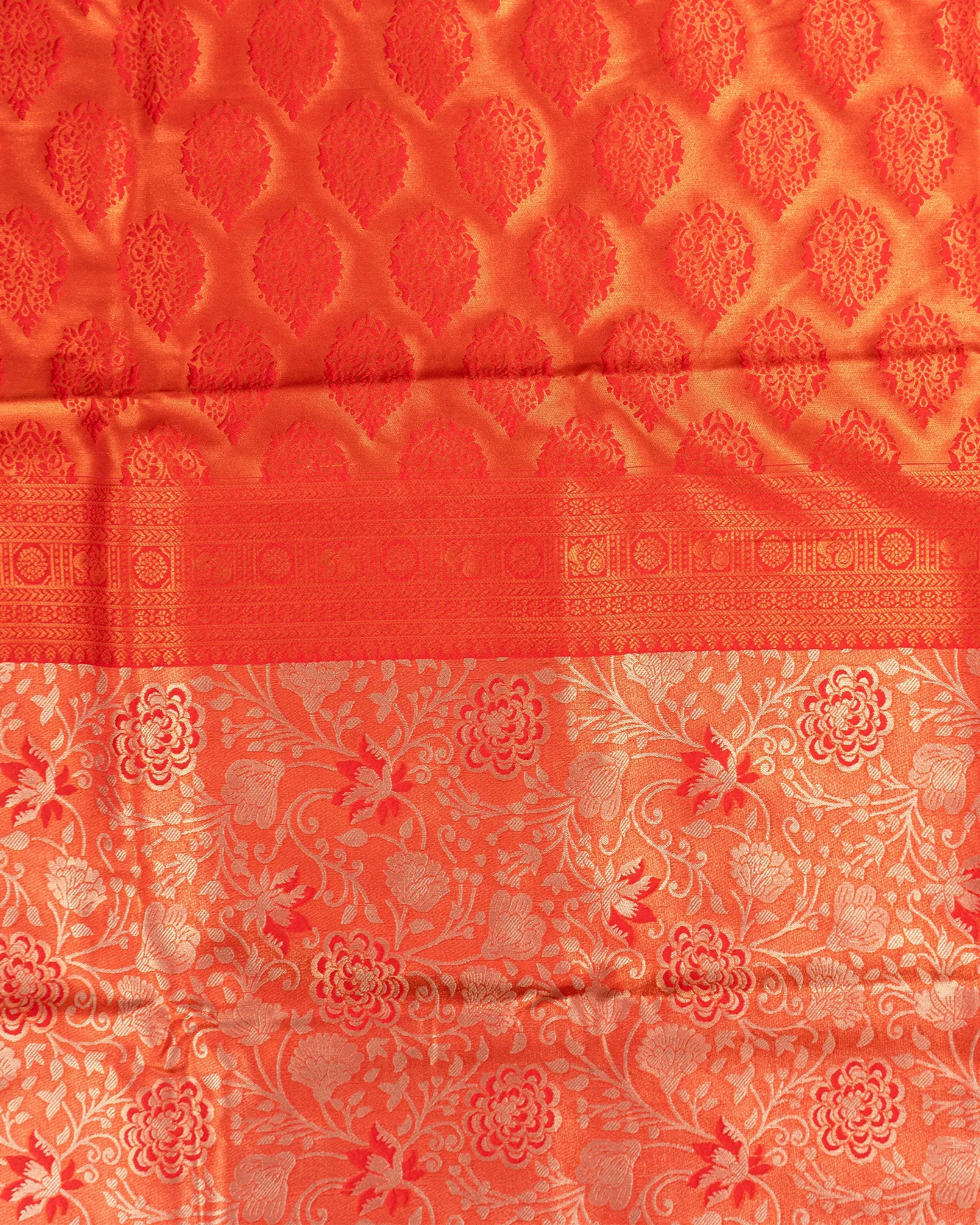 SC3964 - Tissue saree with meena butta and copper zari