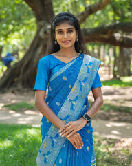 SC5291 - Cotton Brasso Saree With Meena Butta All Over Body