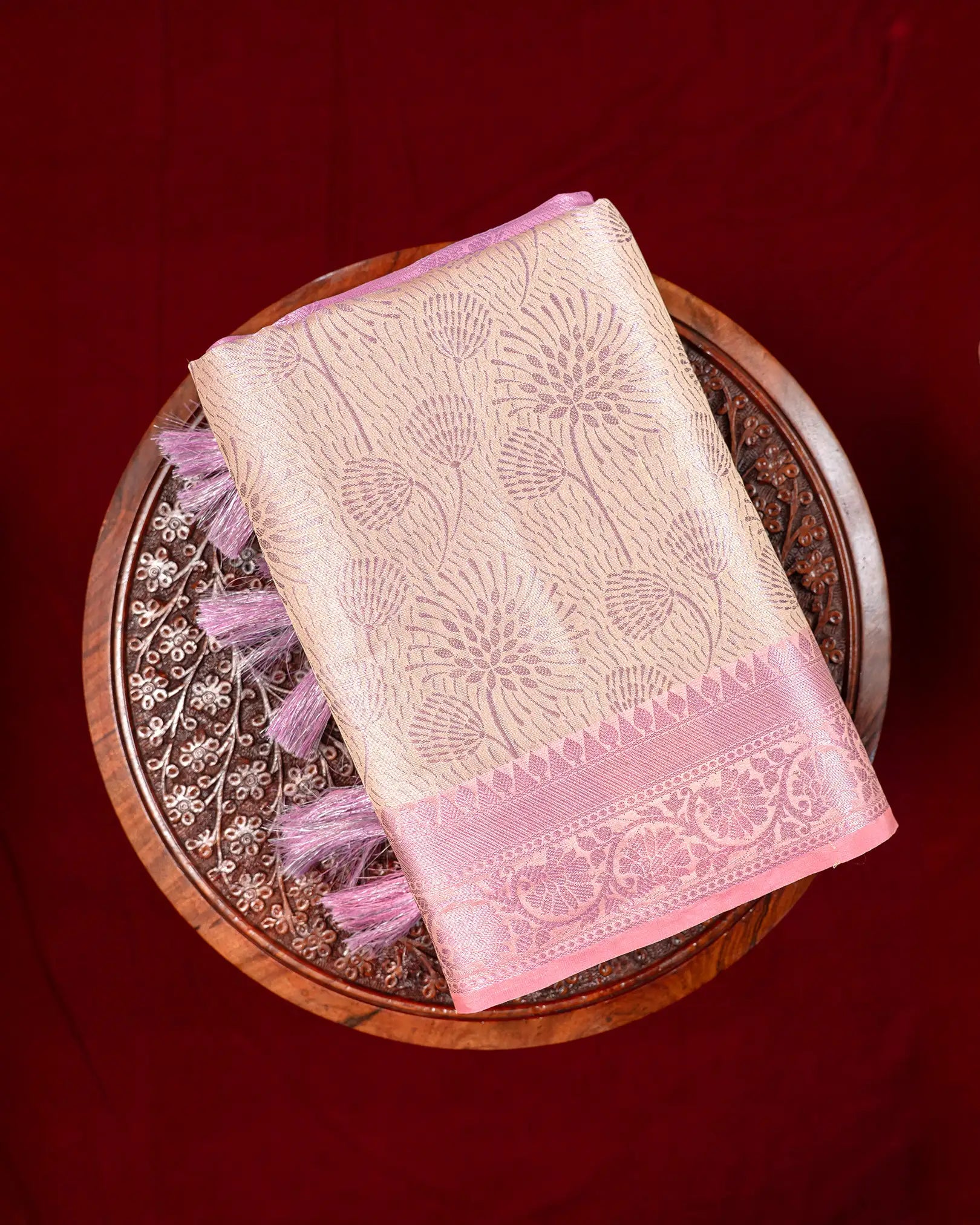 SC3201 - Tissue With Pink Zari