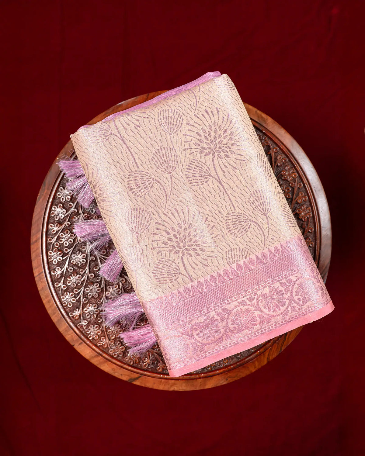 SC3201 - Tissue With Pink Zari