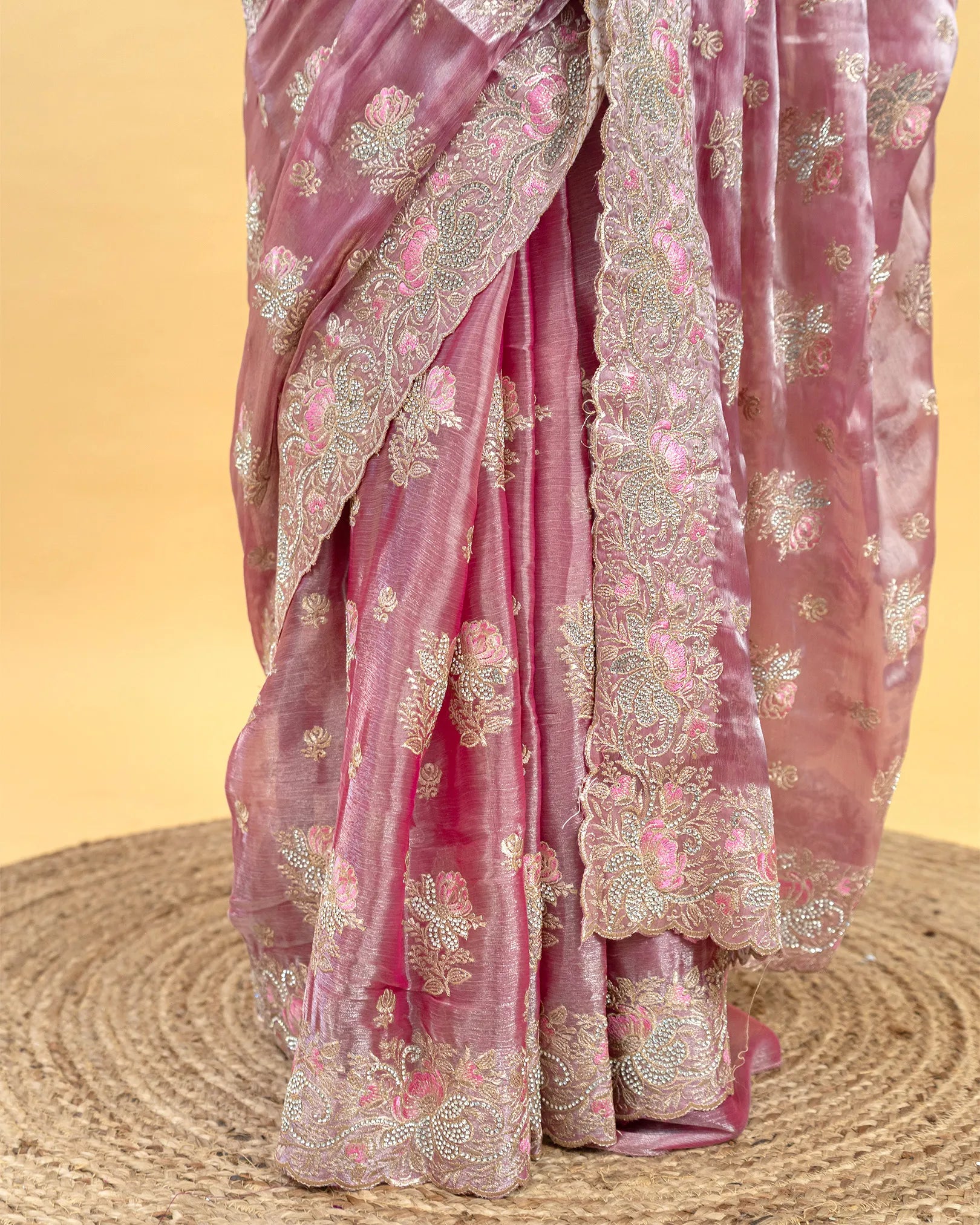 SC3557 - Fendy Saree With Premium Embroidery And Stone Work