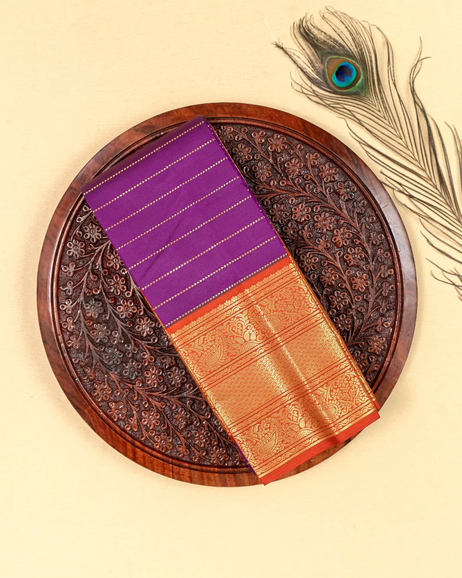 SC3465 - Silk Saree With Zari Lines
