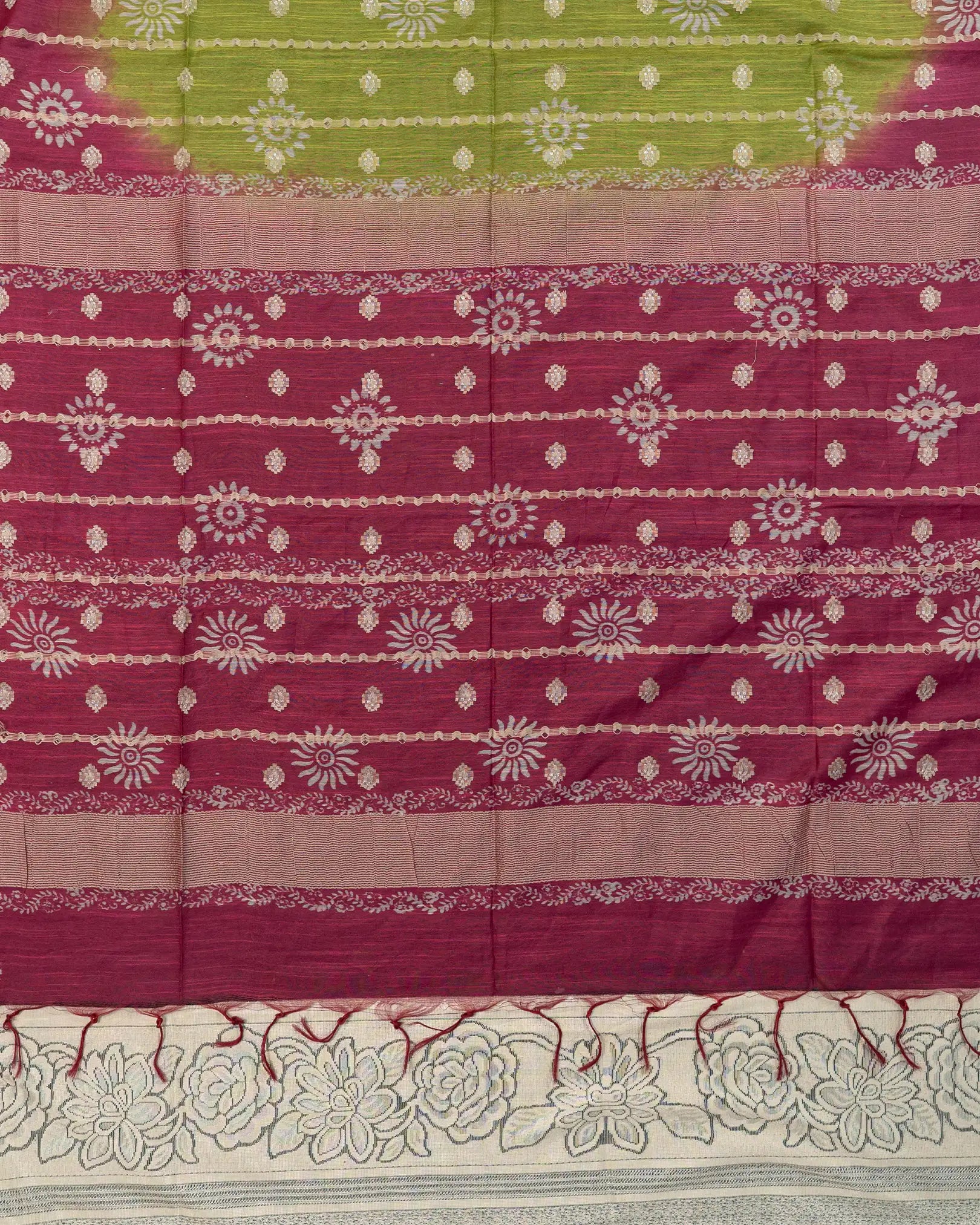 SC2894 - Raw Silk With Bandhini Design