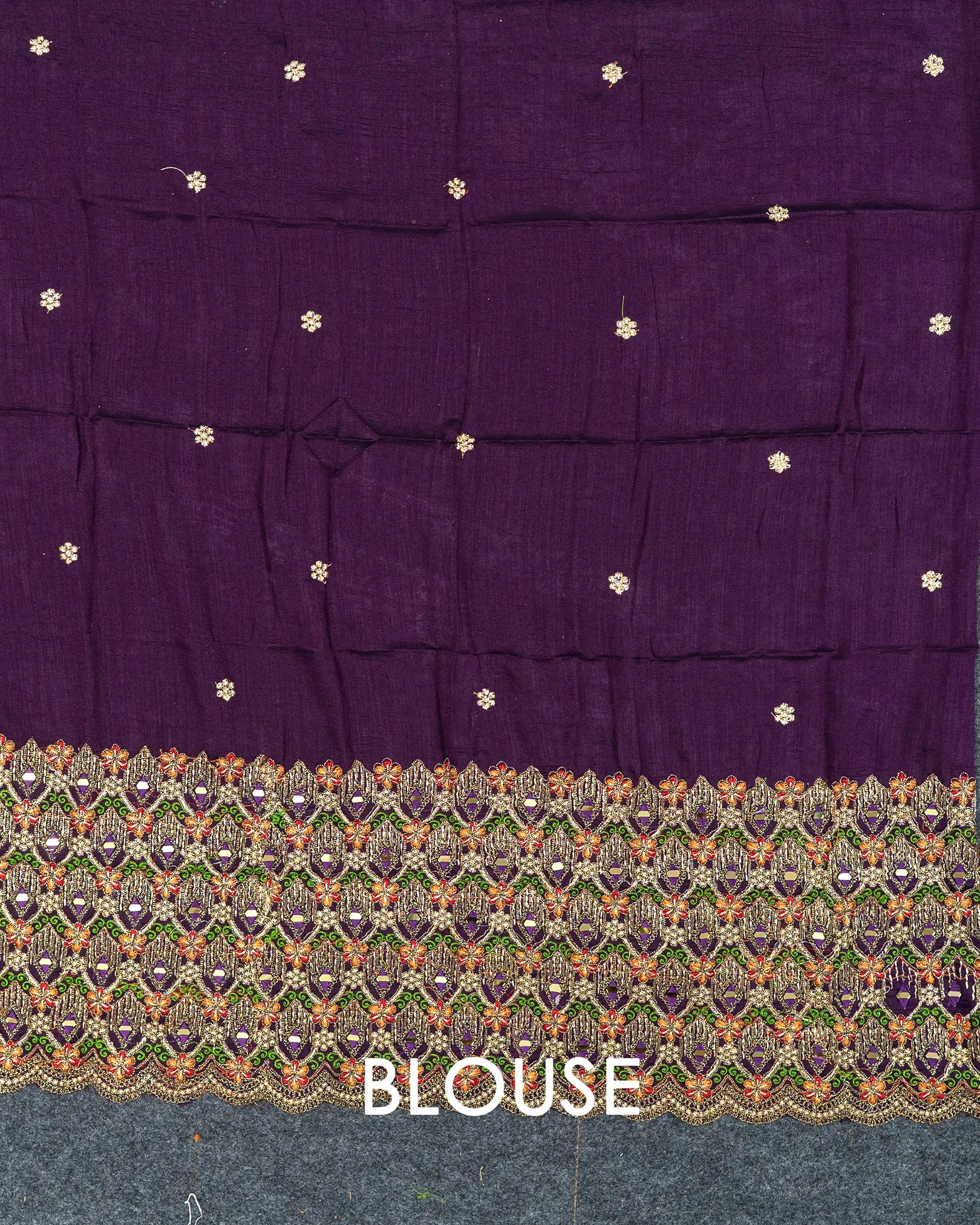 SC3959 - Crepe with embose design and separate work blouse