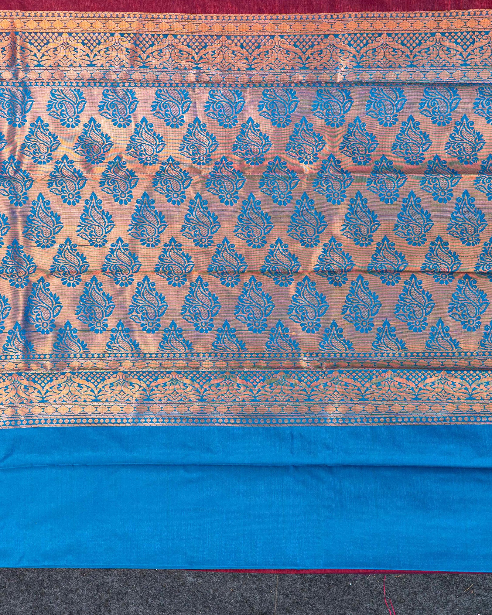 SC3091 - Satin Saree With Copper Butta