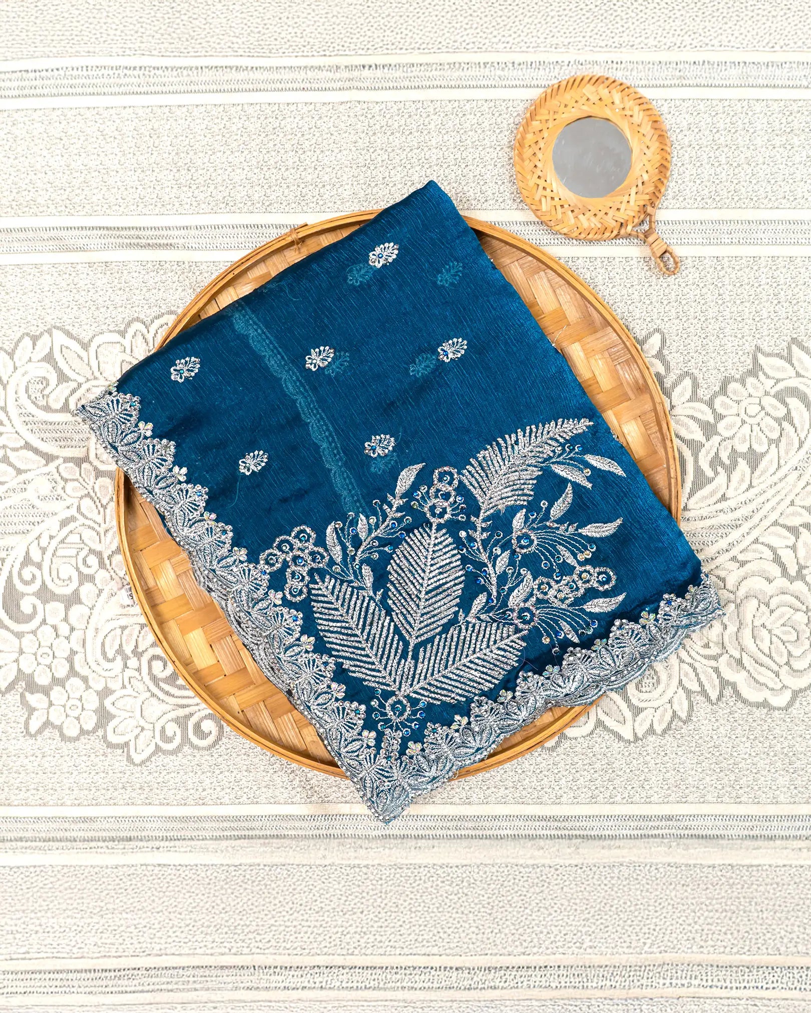 SC2997 - Georgette saree with hand work stone
