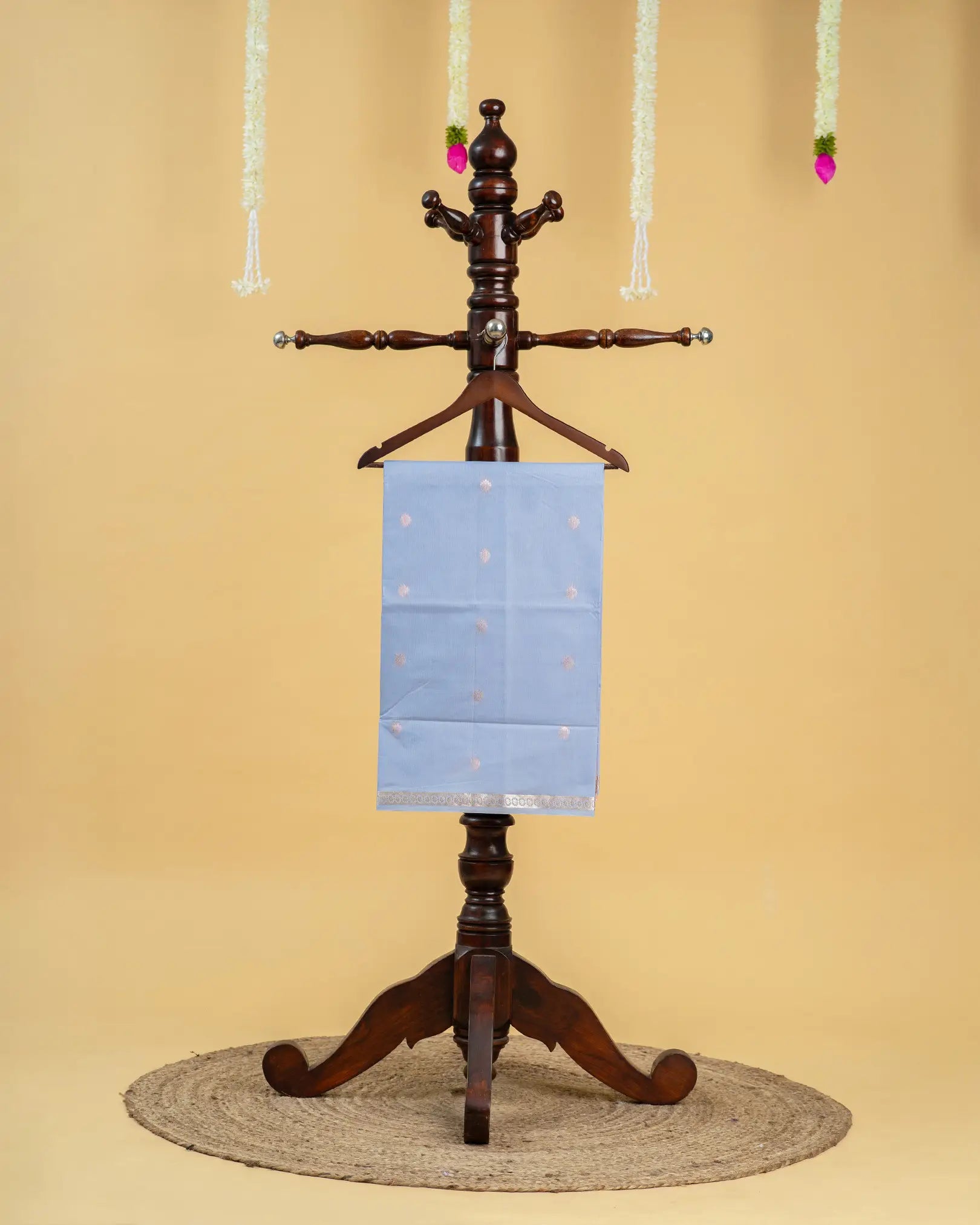 Silk Cotton Saree with Gold Border Work