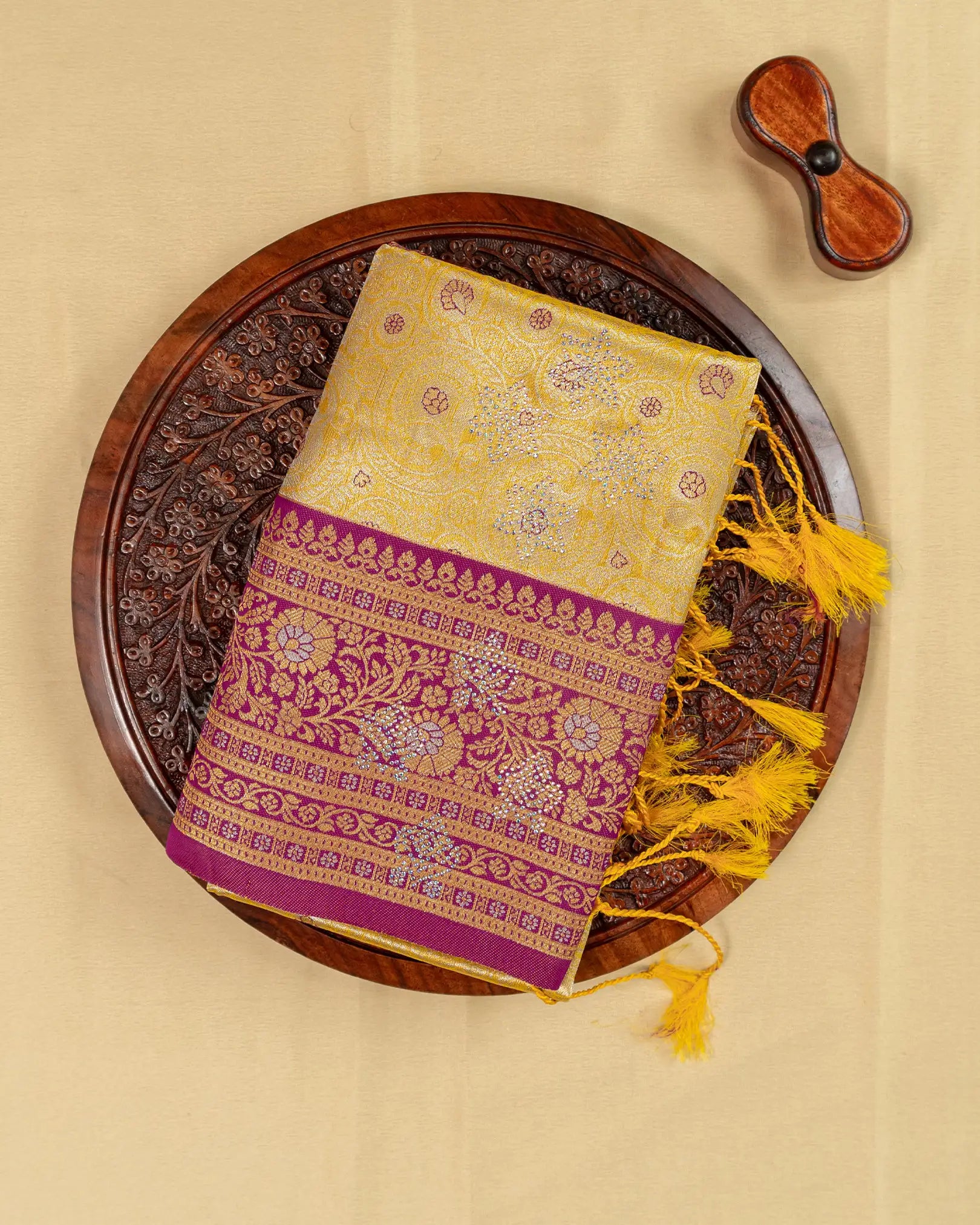 SC4049 - Tissue Saree With Multi Stone