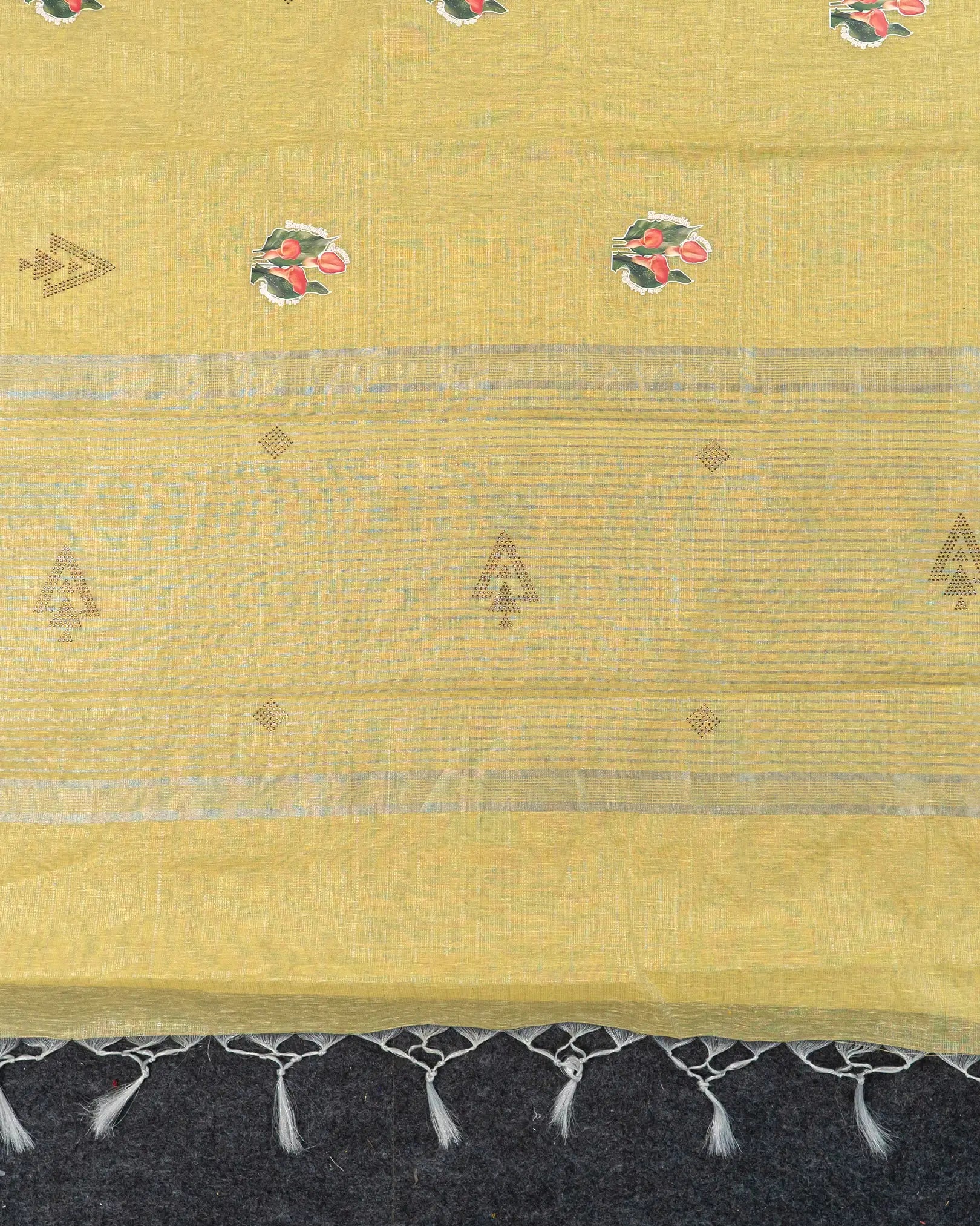 SC3139 - Linen Saree With Sticker Print
