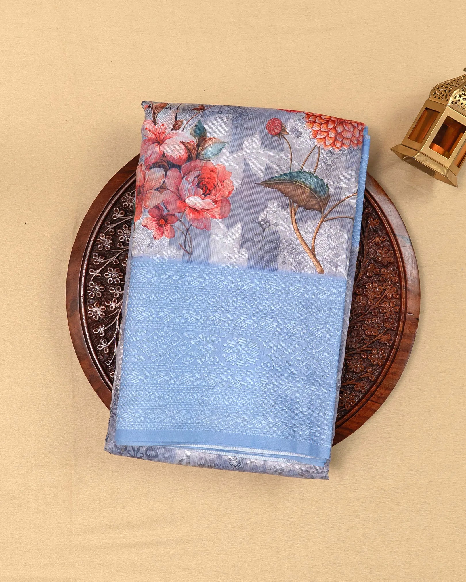 SC3043 - Cotton Brasso Saree With Digital Print