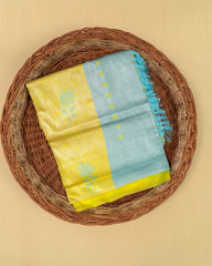 SC4127 - Tissue Silver Zari Meena Butta