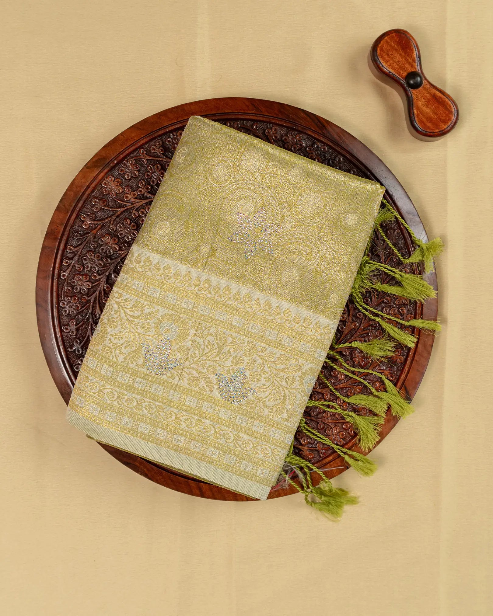 SC4049 - Tissue Saree With Multi Stone