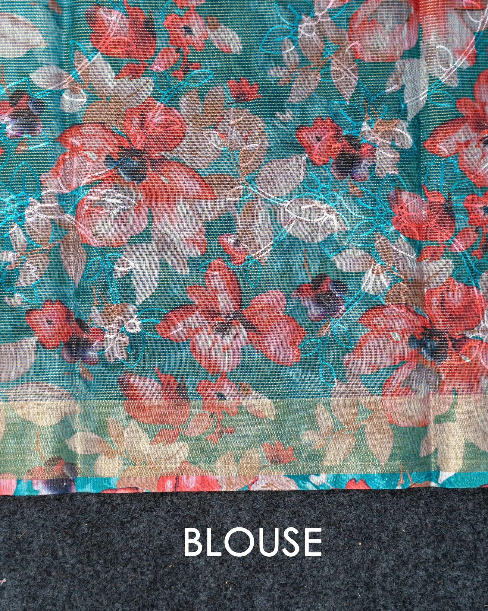 SC3415 - Tissue Saree With Embroidery All Over