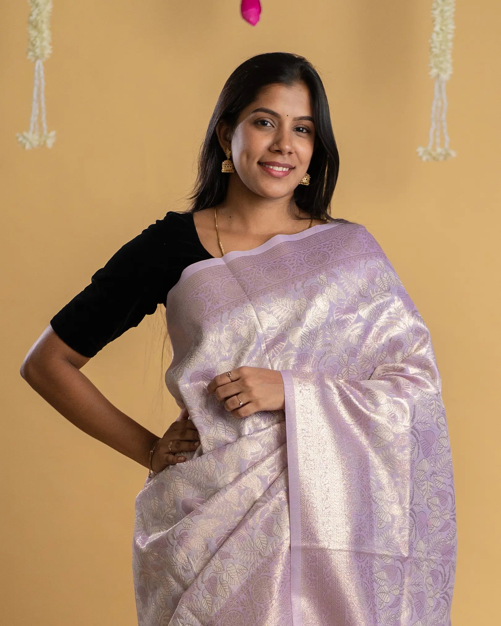 Fancy Cotton Saree with Rich Pallu & Jhalar