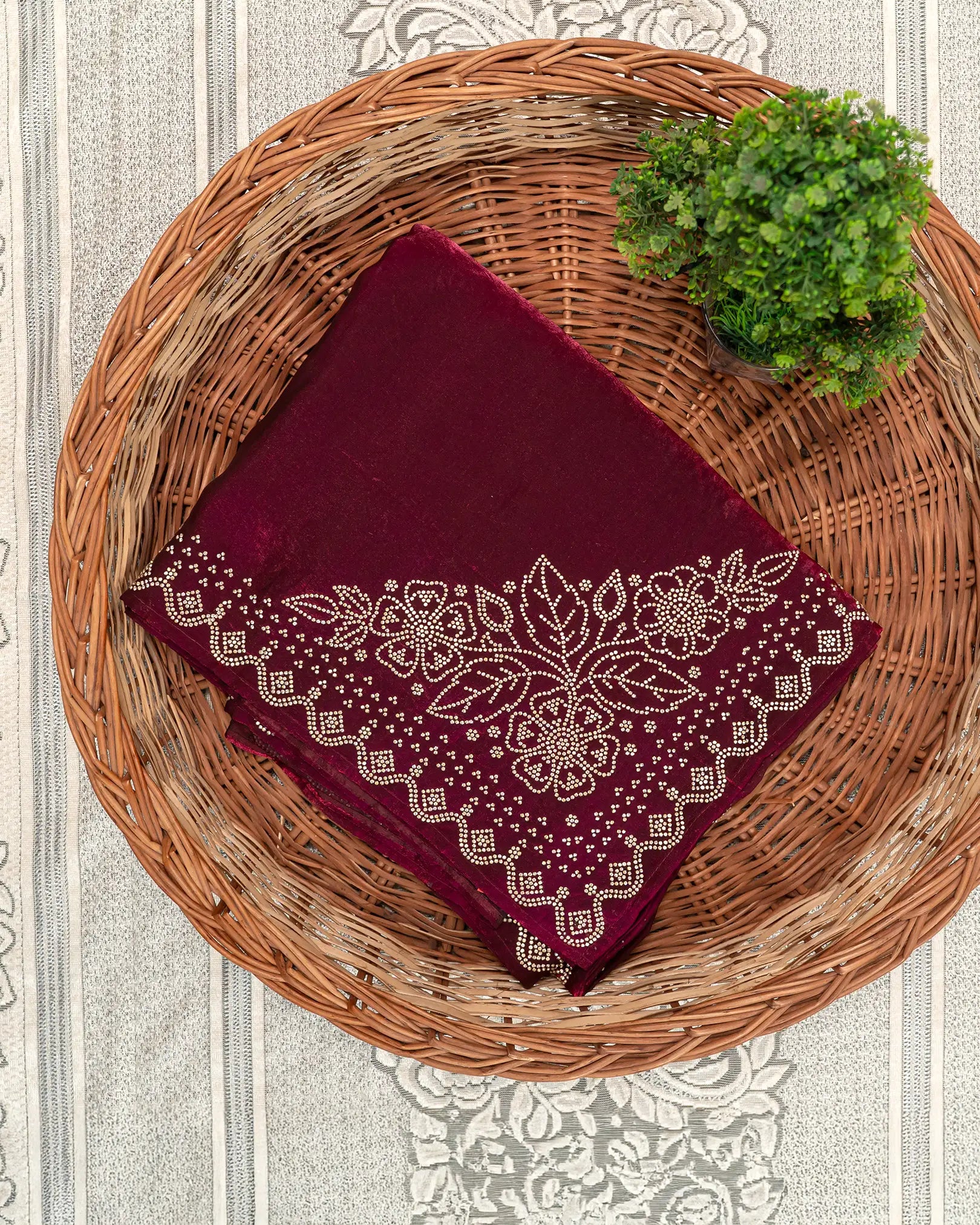 SC3869 - Fendy Satin With Premium Stone Work