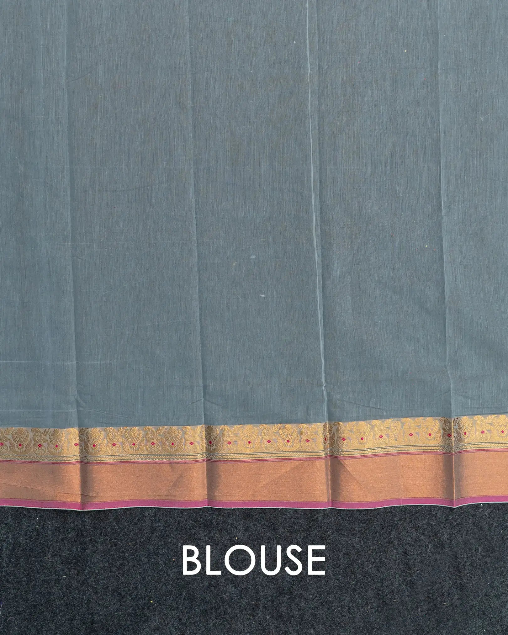 SC2880 - Linen Cotton With Copper And Gold Zari
