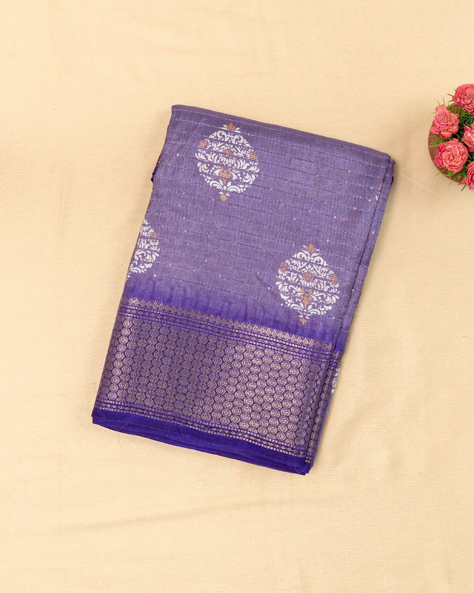SC3973 - Dola Silk Digital Print With Sequence