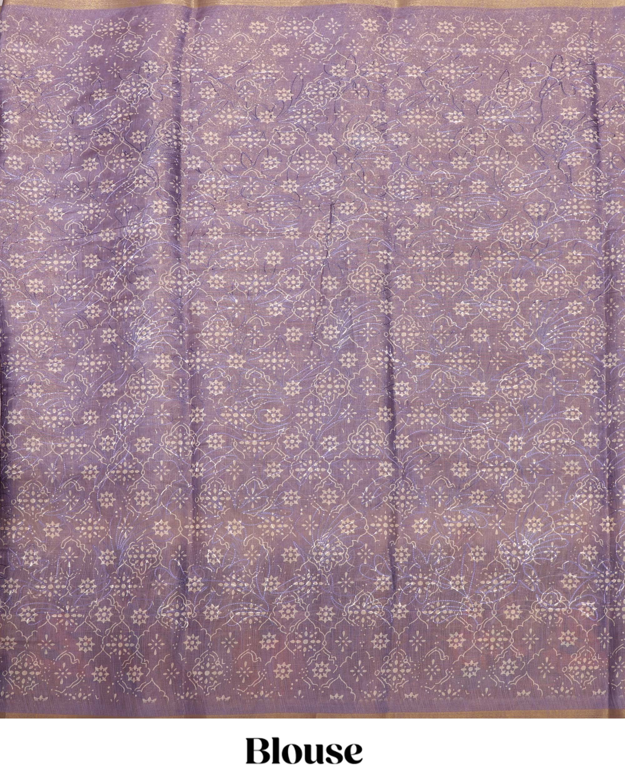 Tissue Embroidery Kalamkari Saree