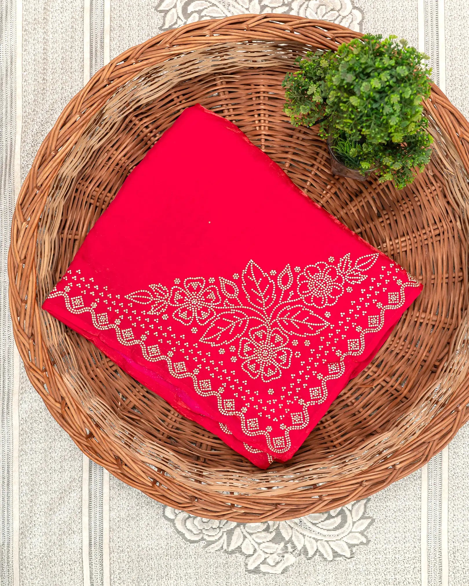 SC3869 - Fendy Satin With Premium Stone Work