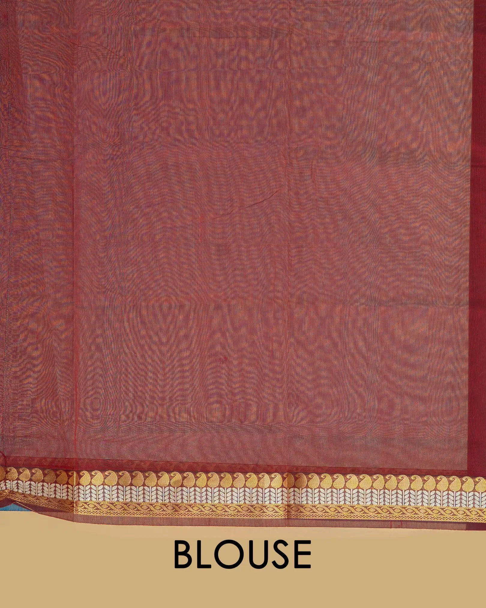 Silk Cotton Saree with Copper and Thread Work