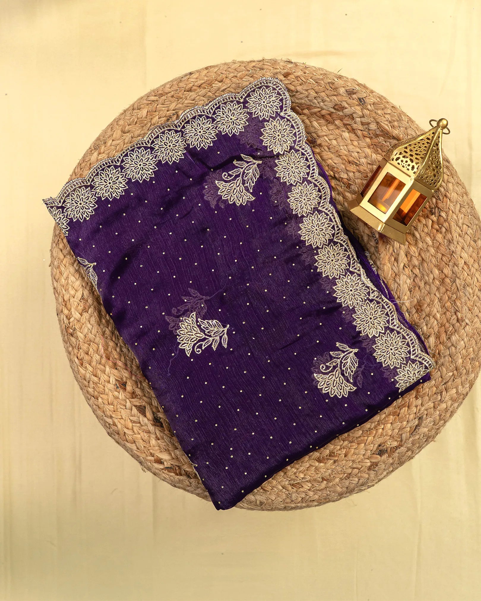 SC3772 - Fendy saree with embroidery work and stone all over body