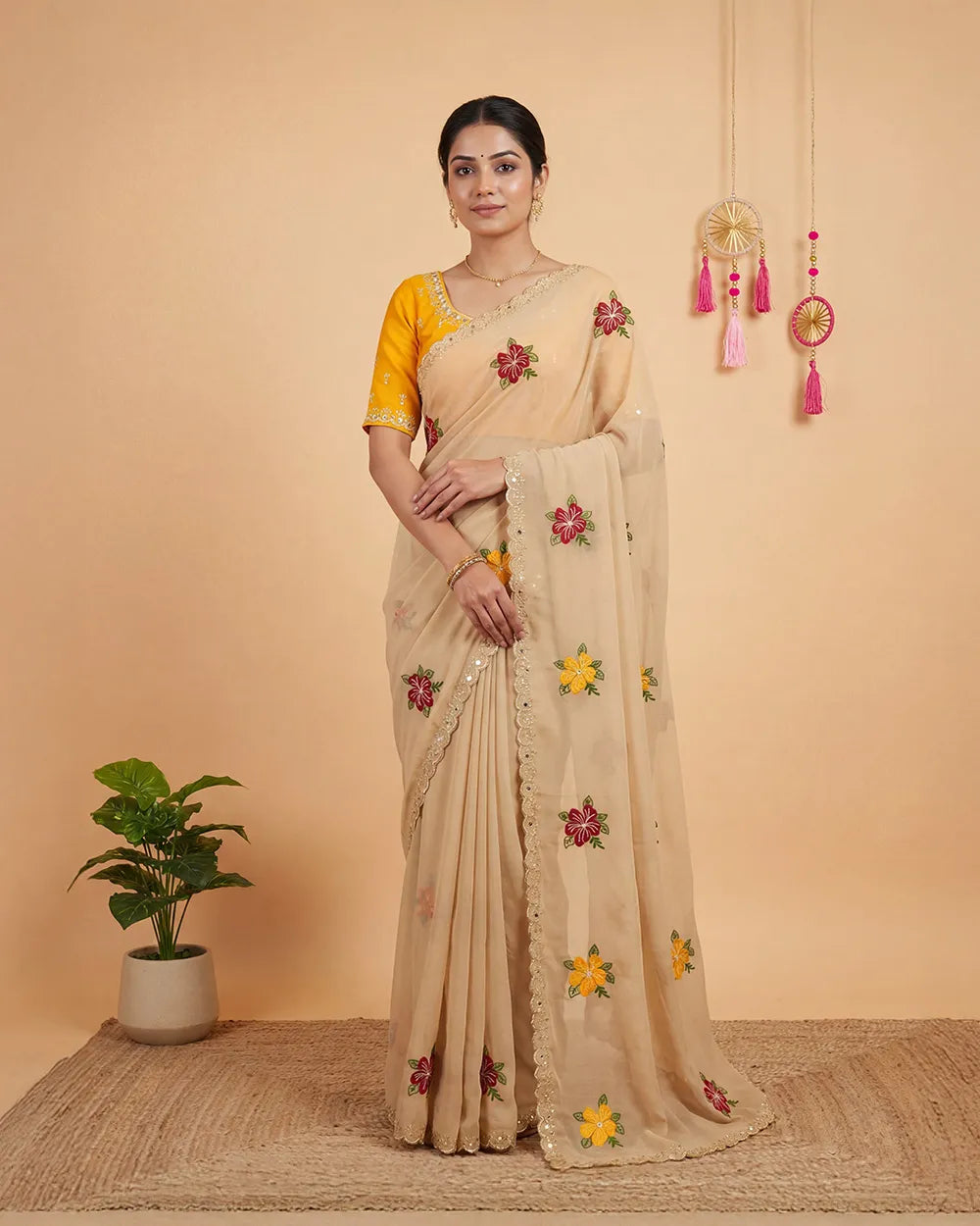 SC6335 - TRENDY CHIFFON SAREE