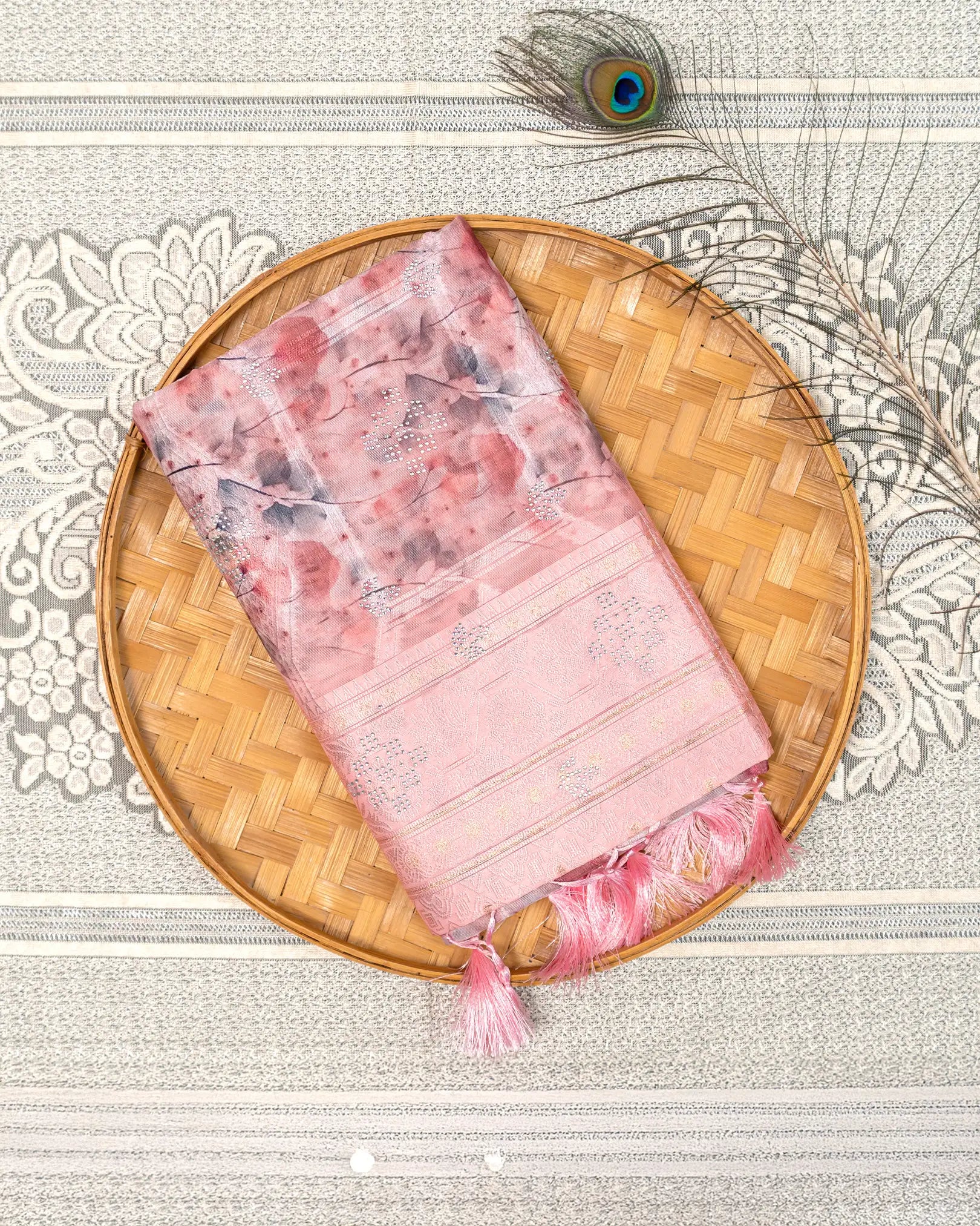 SC3496 - Cotton Brasso With Silver Stone