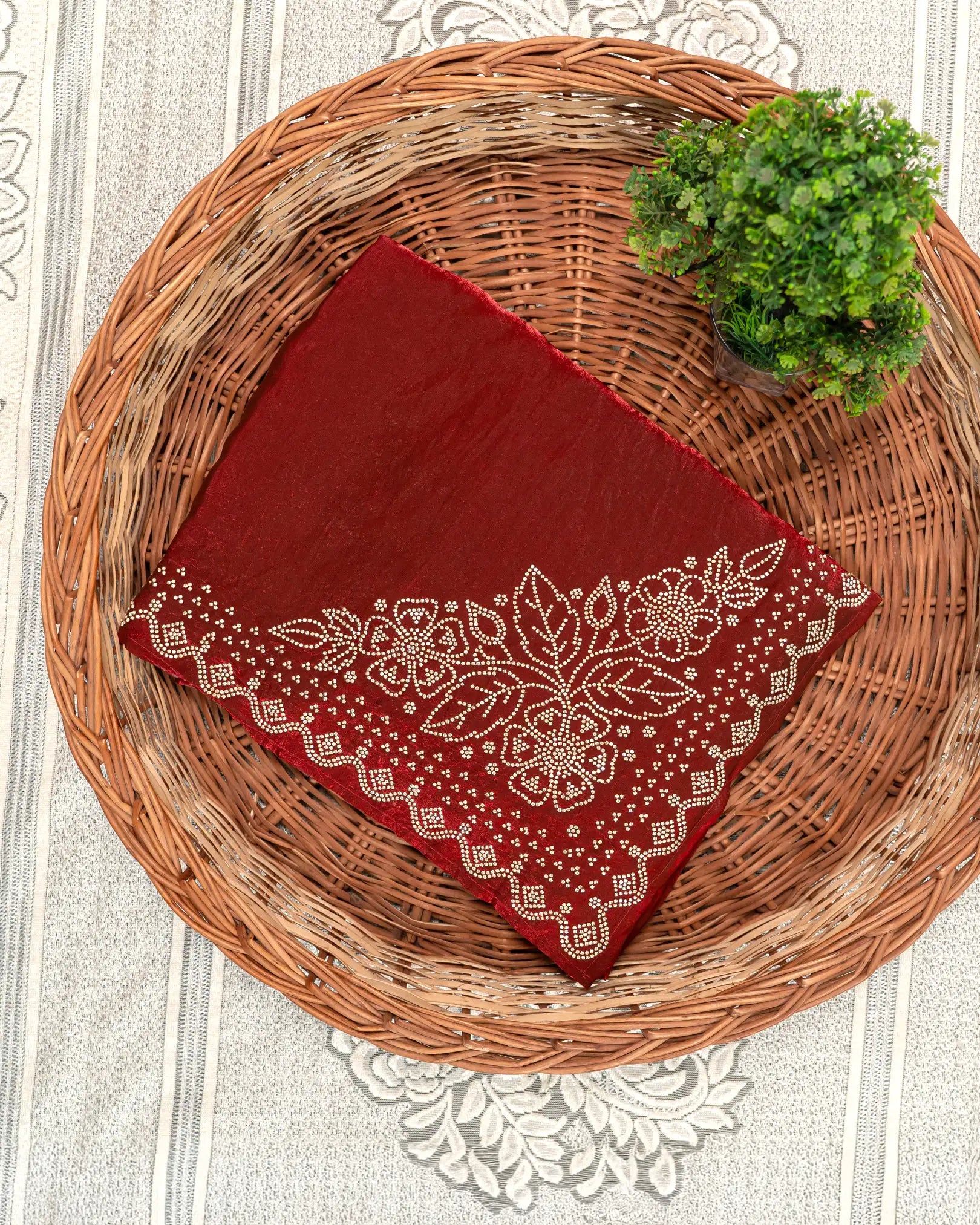 SC3869 - Fendy Satin With Premium Stone Work