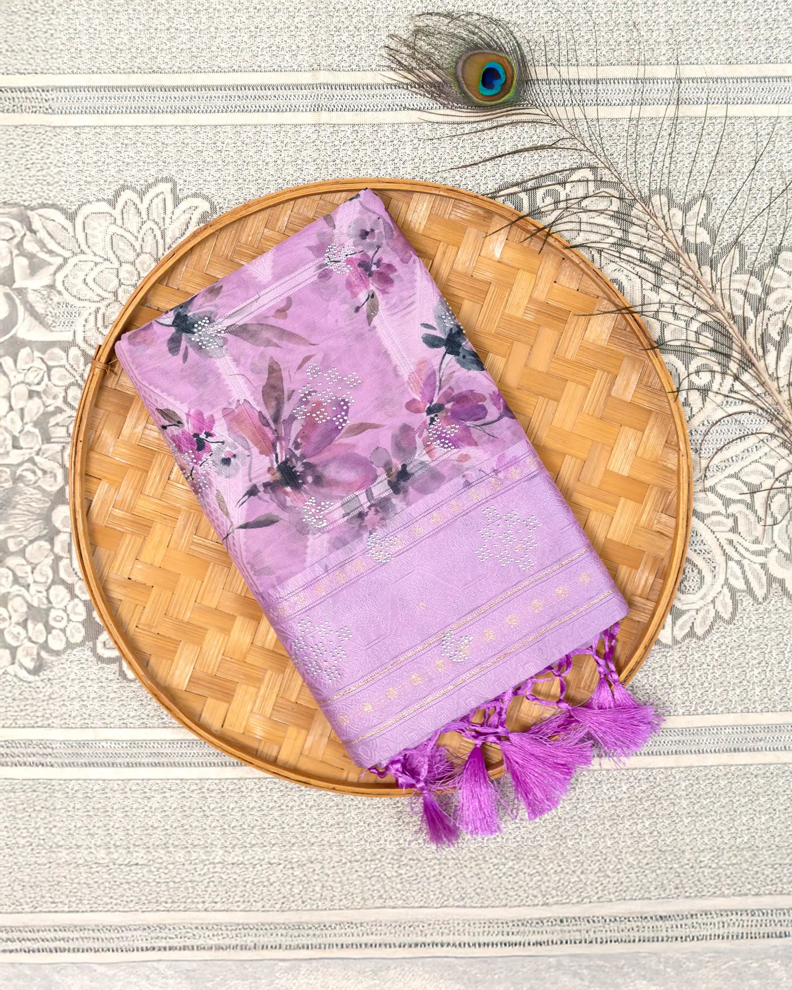 SC3496 - Cotton Brasso With Silver Stone