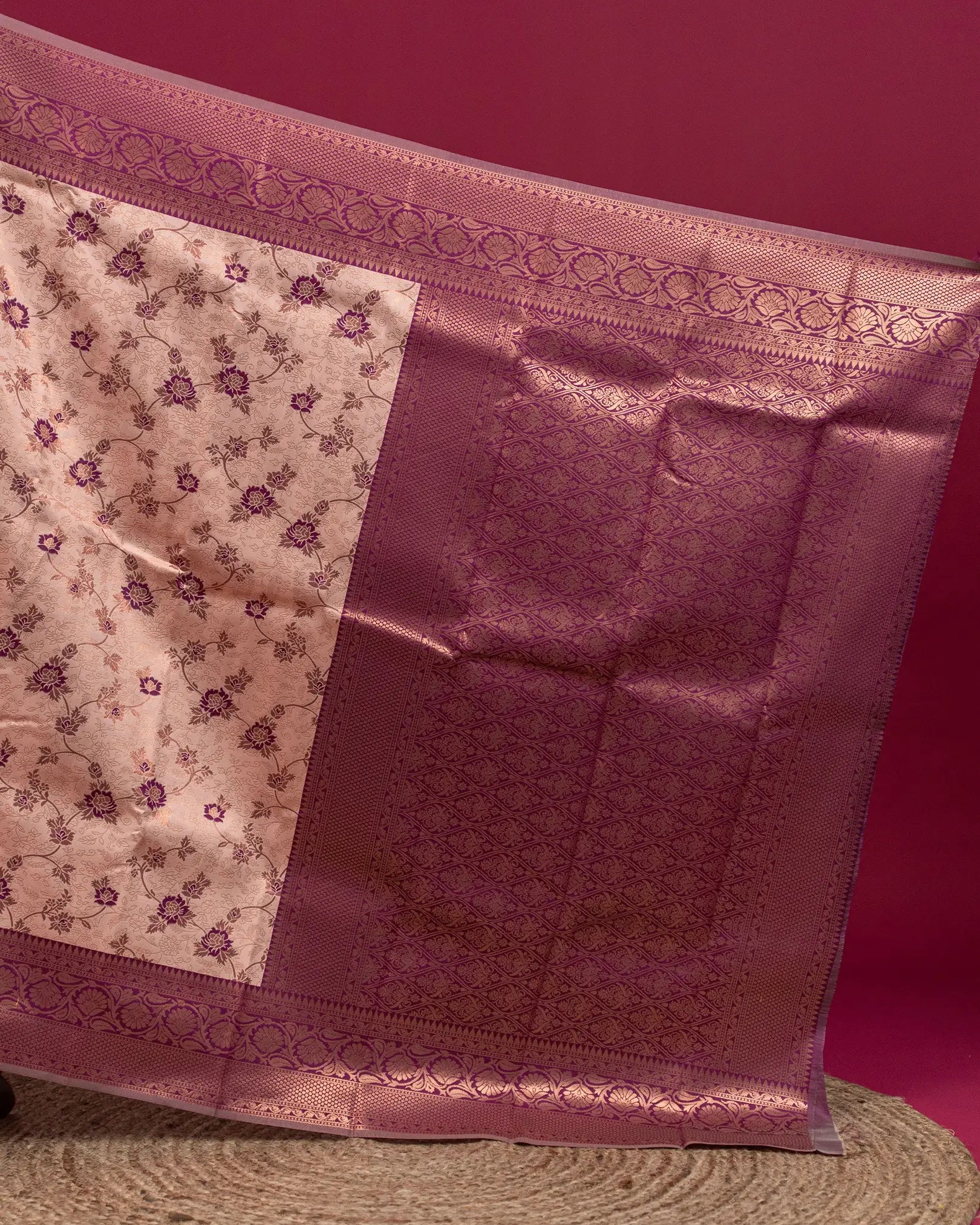 SC2819 - Top dyed saree with meena butta