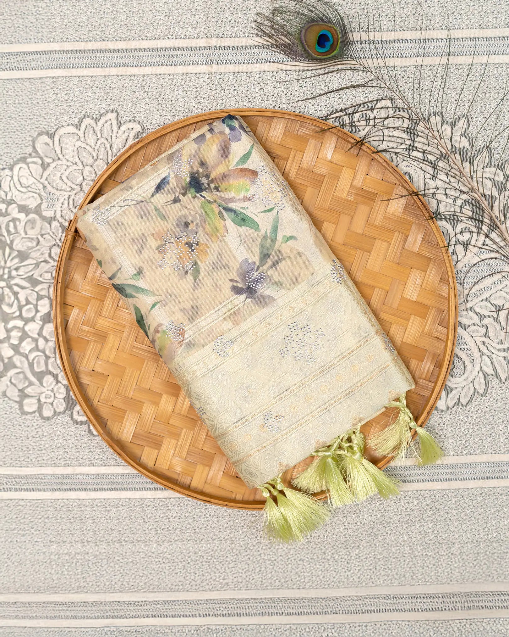 SC3496 - Cotton Brasso With Silver Stone