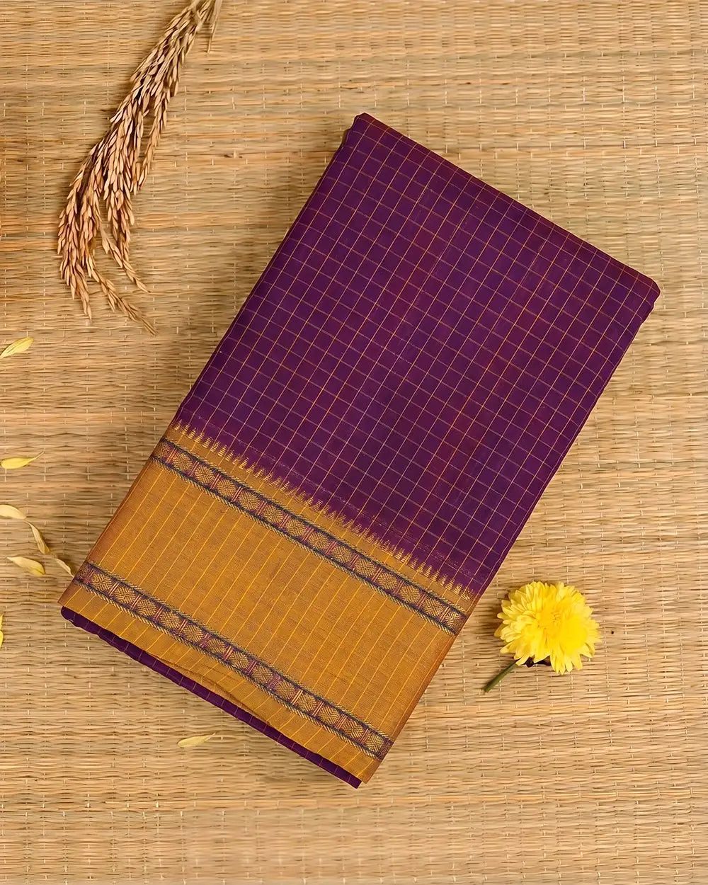 SC7533 - NARAYANPET CHECKED COTTON SAREE