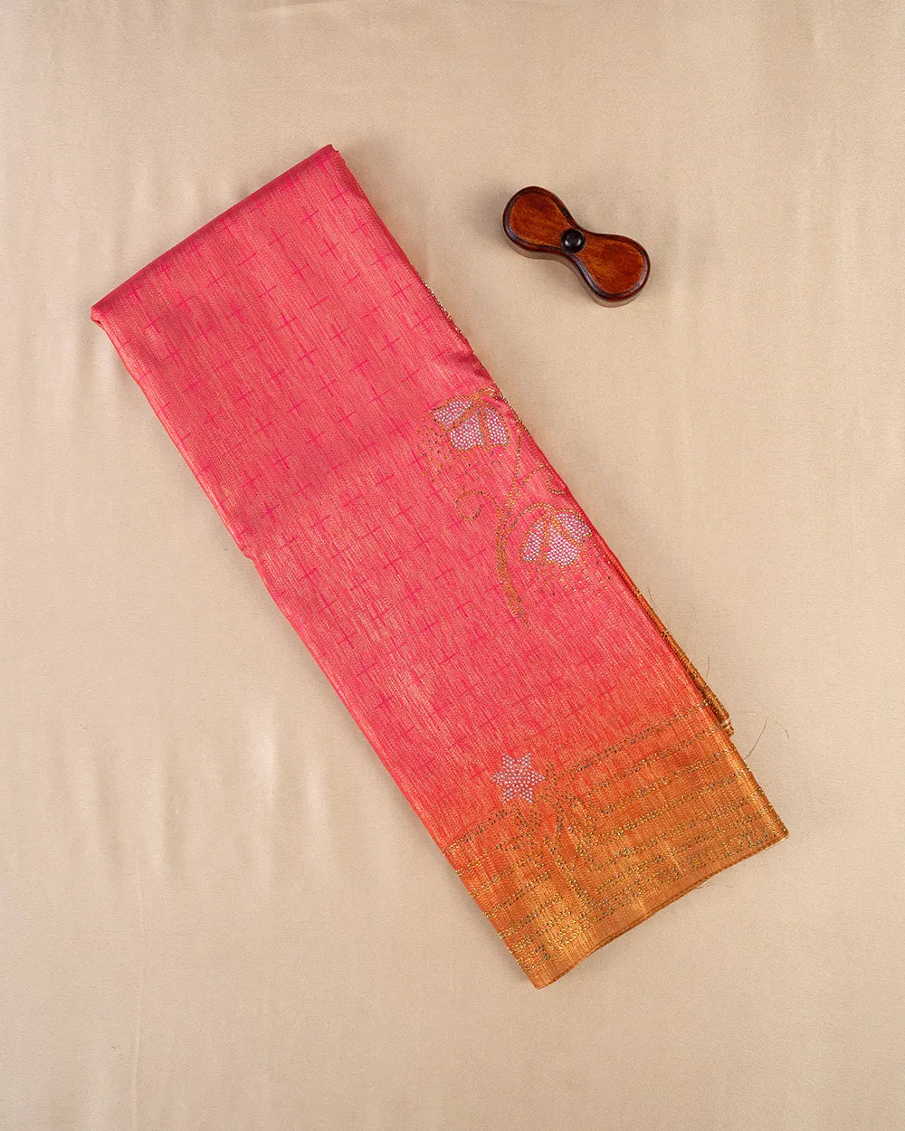 SC6623 - SATIN MULTI STONE SAREE