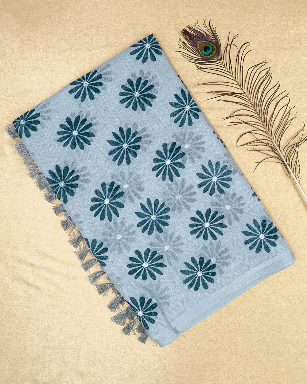 SC6288 - LINEN COTTON SAREE