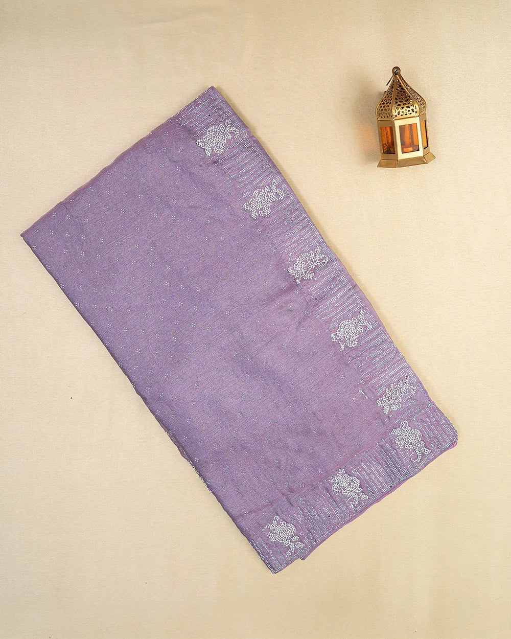 SC6505 - CHIFFON SAREE WITH JHARKHAND STONE WORK (READYWEAR SAREE)