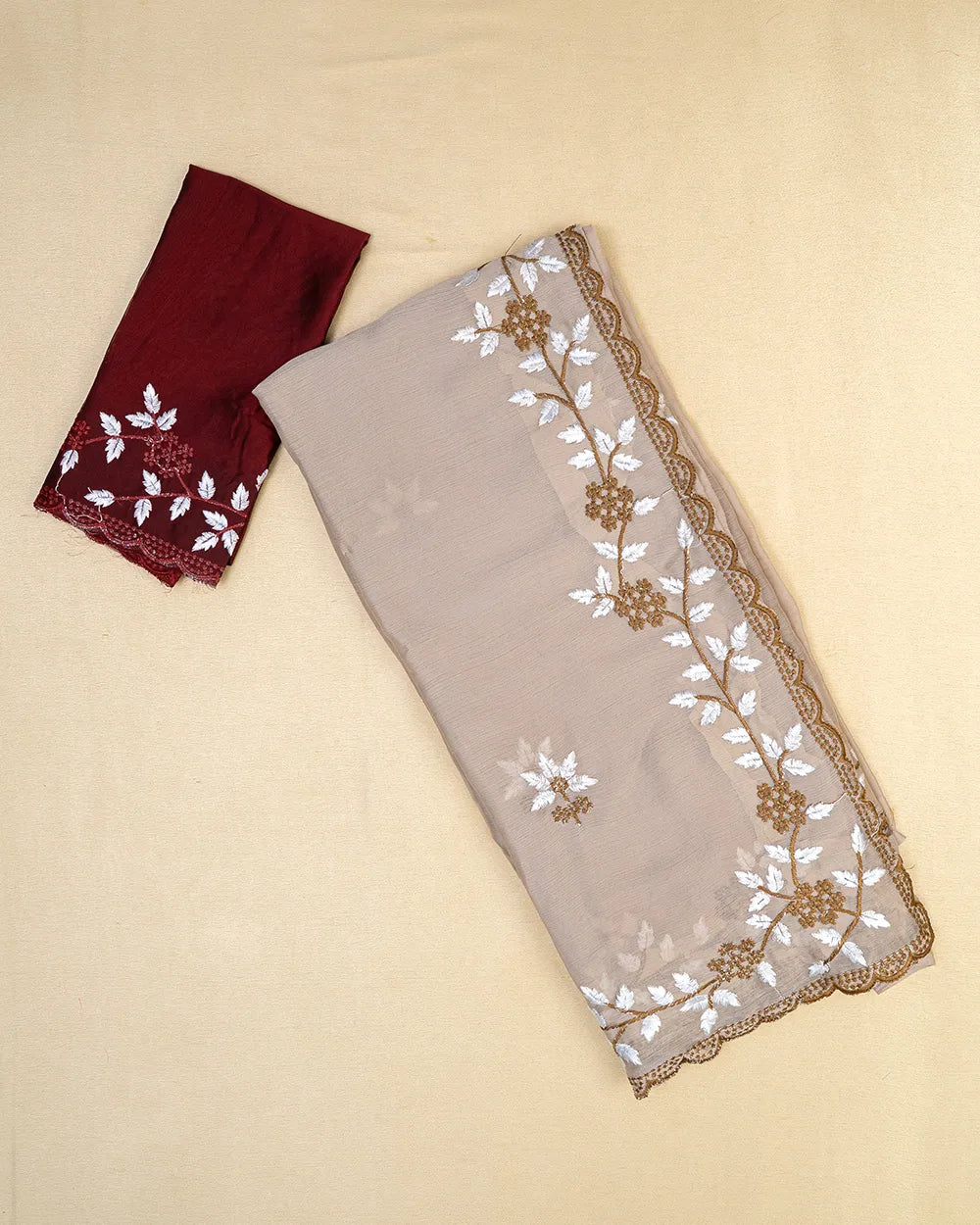 SC6334 - CHIFFON FANCY EMBROIDERY SAREE